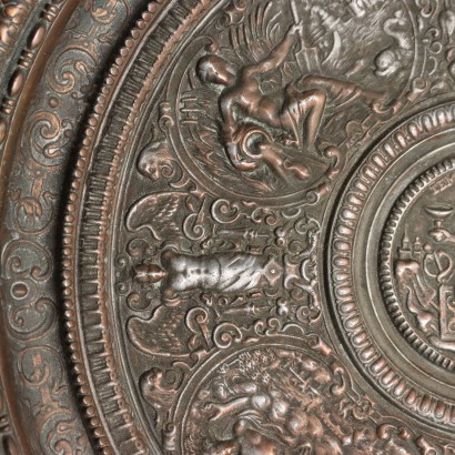 Metal Centerpiece with Winged Dragons