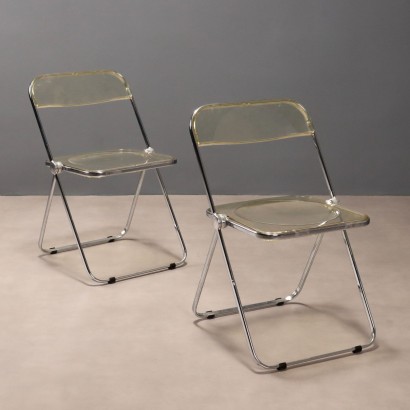 Anonima Castelli Plia Chairs Vintage Design Giancarlo Piretti 1970s