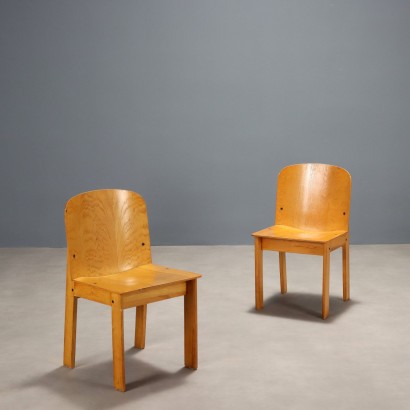 Chaises en bois des années 80