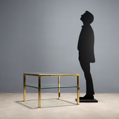 1980s Brass and Glass Coffee Table, 1980s Brass and Glass Coffee Table, 1980s Brass and Glass Coffee Table