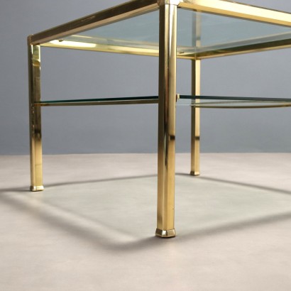 1980s Brass and Glass Coffee Table, 1980s Brass and Glass Coffee Table, 1980s Brass and Glass Coffee Table