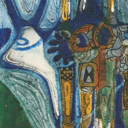Plastografia di Bruce Onobrakpeya,Ogobesia (The minstrel) III, Bruce Obomeyoma Onobrakpeya, Bruce Obomeyoma Onobrakpeya, Bruce Obomeyoma Onobrakpeya