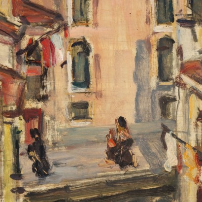 Dipinto di Rino Villa,Canale veneziano dall' alto,Rino Villa,Rino Villa,Rino Villa,Rino Villa,Rino Villa,Rino Villa