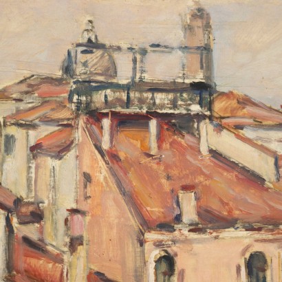 Dipinto di Rino Villa,Canale veneziano dall' alto,Rino Villa,Rino Villa,Rino Villa,Rino Villa,Rino Villa,Rino Villa