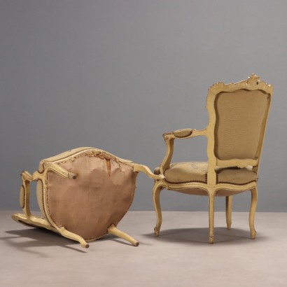 Coppia sedie,Coppia Sedie in Stile Barocchetto