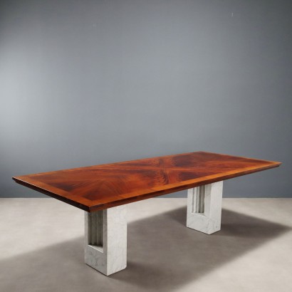 Table des années 1980 avec pieds en marbre