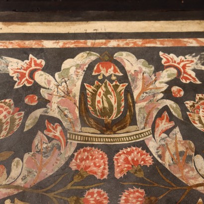 Eine Scagliola-Platte mit Tisch, Tisch aus ebonisiertem Nussbaumholz
