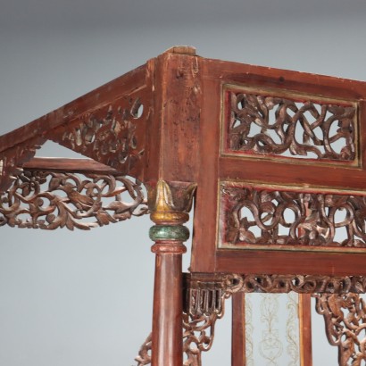 LETTO a BALDACCHINO,Letto a Baldacchino in Legno Esotico