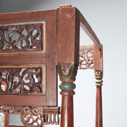 LETTO a BALDACCHINO,Letto a Baldacchino in Legno Esotico