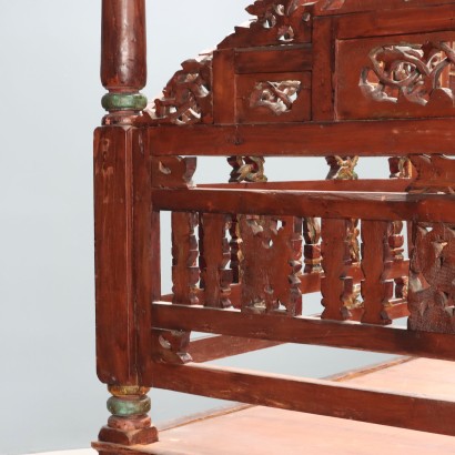 LETTO a BALDACCHINO,Letto a Baldacchino in Legno Esotico