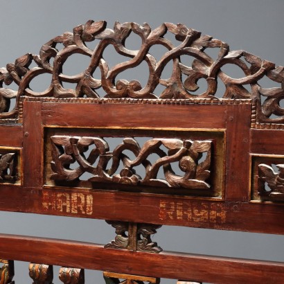 LETTO a BALDACCHINO,Letto a Baldacchino in Legno Esotico