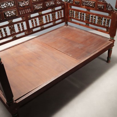LETTO a BALDACCHINO,Letto a Baldacchino in Legno Esotico