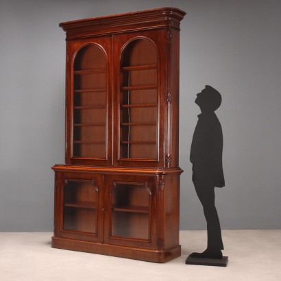 Bücherregal, Englisches Mahagoni-Bücherregal