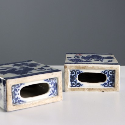 Pair of Porcelain Opium Pillows