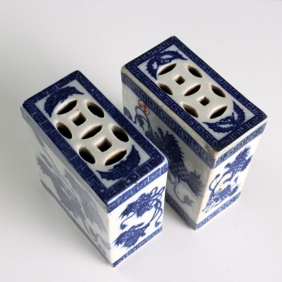 Pair of Porcelain Opium Pillows
