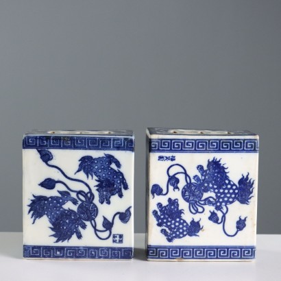Pair of Porcelain Opium Pillows