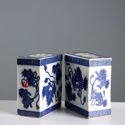 Pair of Porcelain Opium Pillows