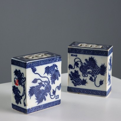 Pair of Porcelain Opium Pillows