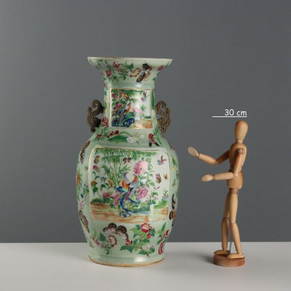 Balustervase aus Canton-Porzellan