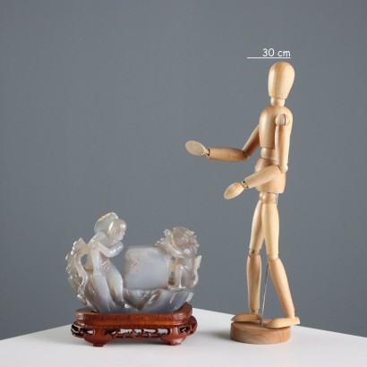 Lohan Figure in Agate Stone