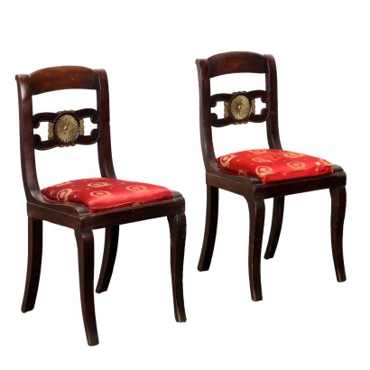 Pair of Directoire Walnut Chairs