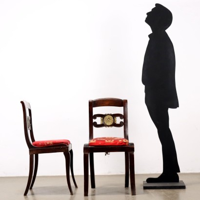 CHAIRS, Pair of Directoire Walnut Chairs