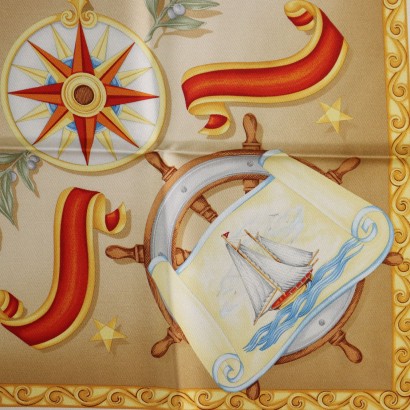 Ferragamo White Vela Scarf