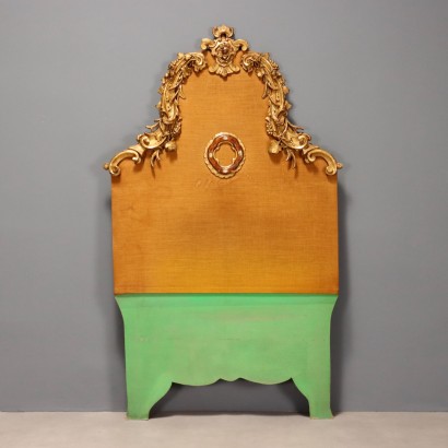 Tête de lit en bois et tissu