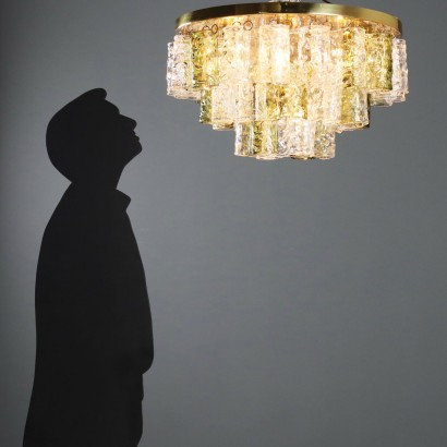 CHANDELIER, Chandelier with Glass Leaves