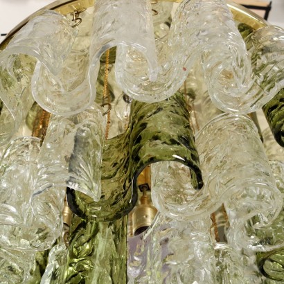 CHANDELIER, Chandelier with Glass Leaves