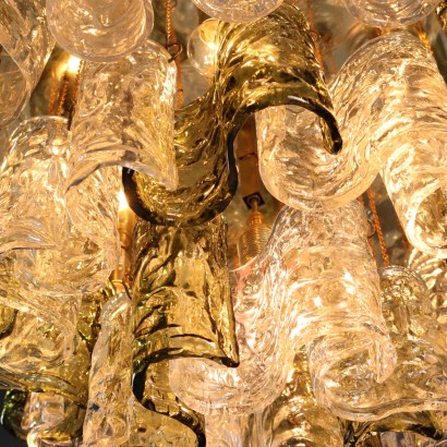 CHANDELIER, Chandelier with Glass Leaves