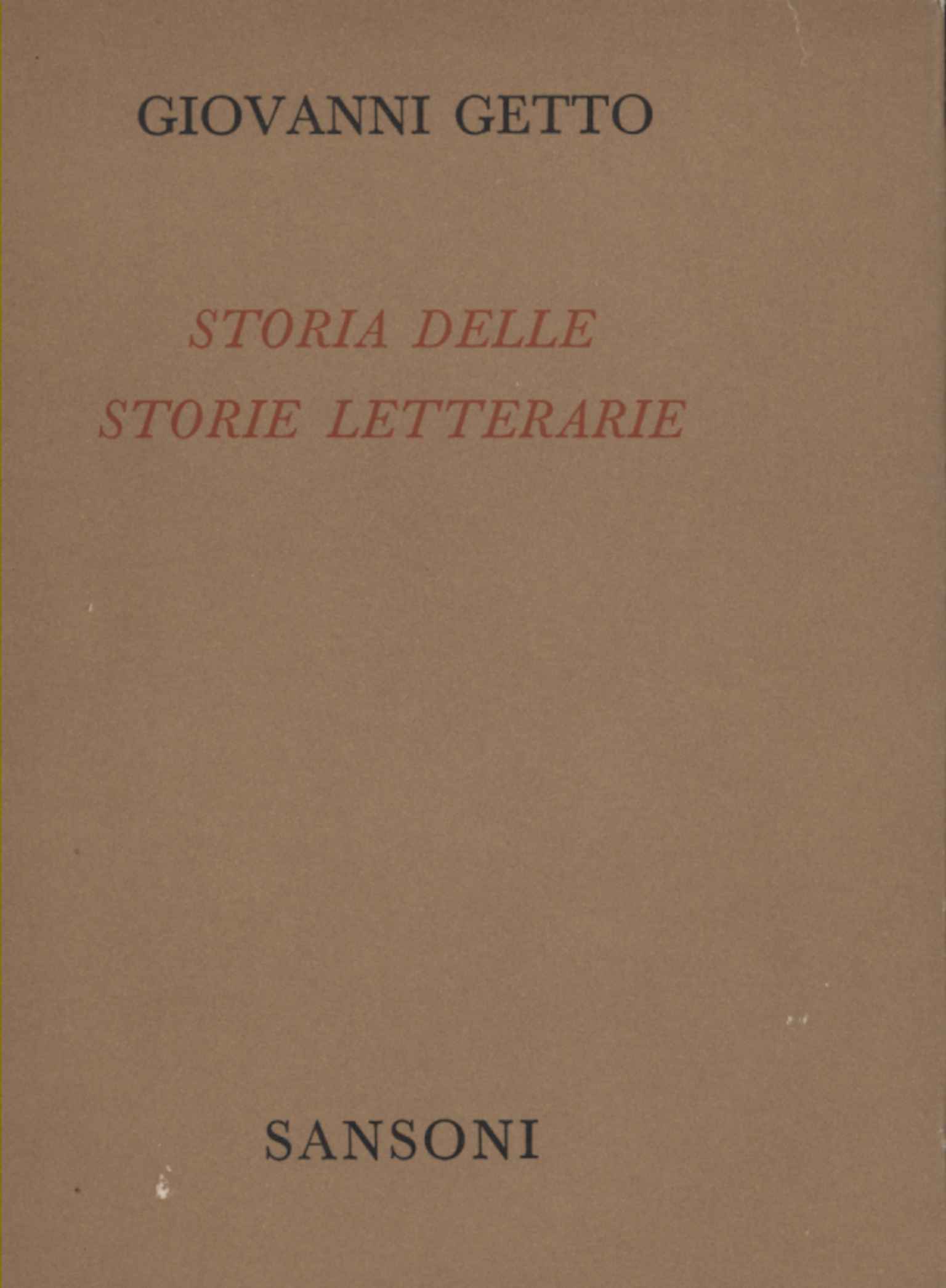 Storia delle storie letterarie
