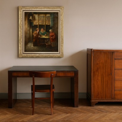 Dipinto Interno con Figure,Scena d'interno con figure