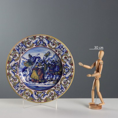 Piatto da Parata in Maiolica Dipinta a