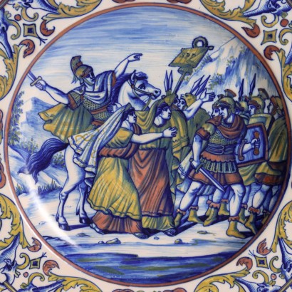 Piatto da Parata in Maiolica Dipinta a