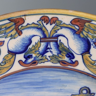 Piatto da Parata in Maiolica Dipinta a