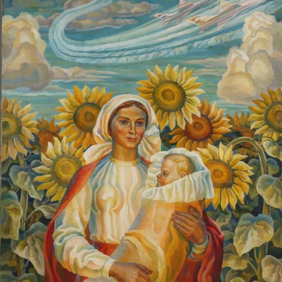 Painting by ViKtor Petrovich Rudametkin,In the name of peace on earth,Viktor Petrovich Rudametkin ,Viktor Petrovich Rudametkin ,Viktor Petrovich Rudametkin