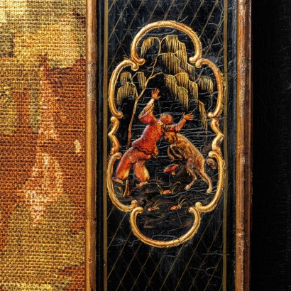 Paravento laccato Cina,Paravento alla Chinoiserie