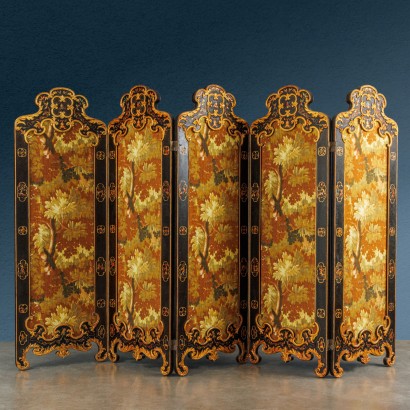 Paravento laccato Cina,Paravento alla Chinoiserie