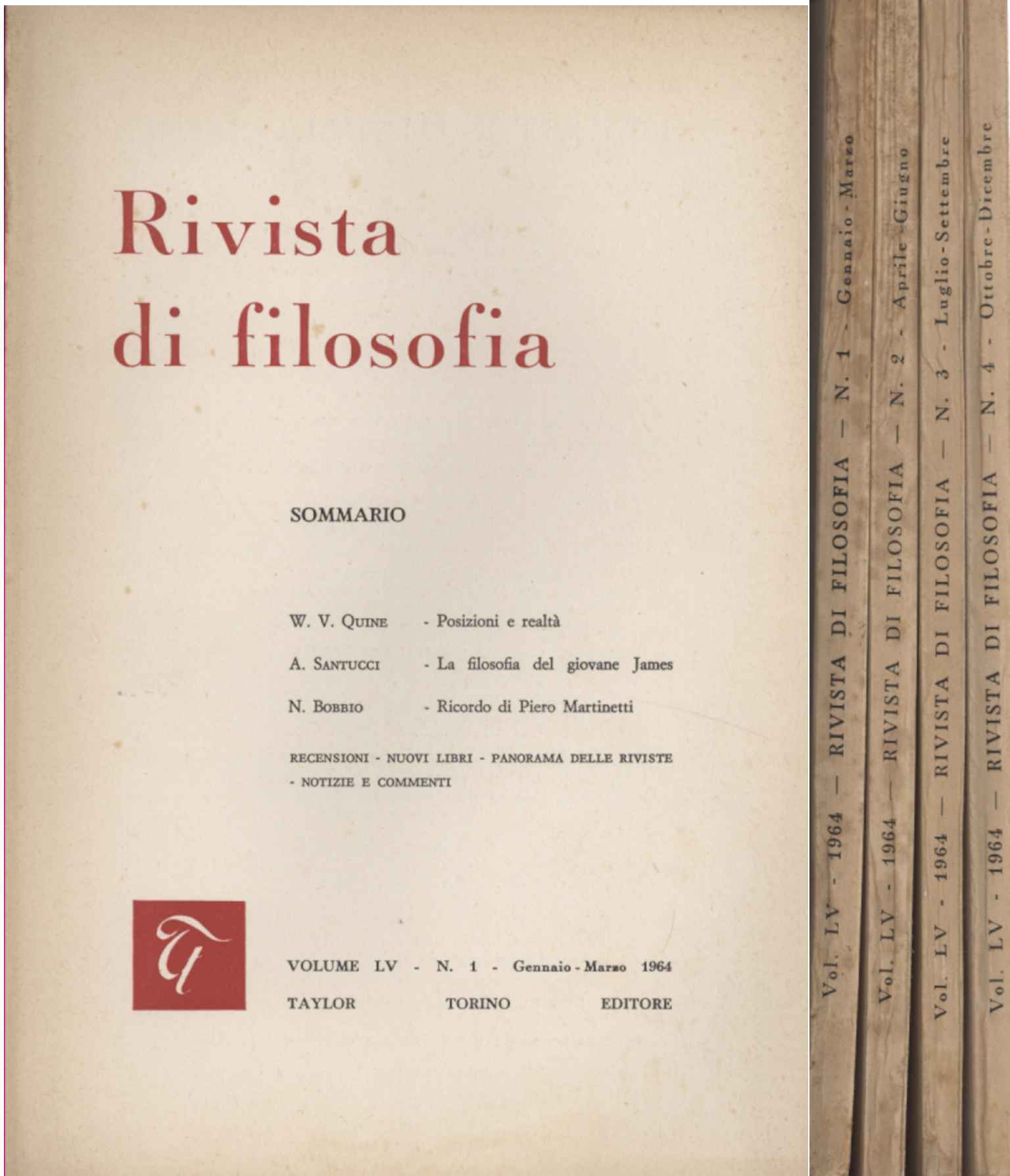 Revista de Filosofía. Volumen LV, 1964.