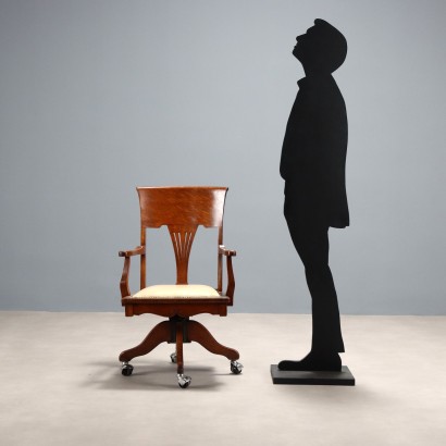 Chaise de bureau pivotante en chêne