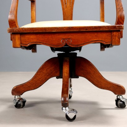 Chaise de bureau pivotante en chêne