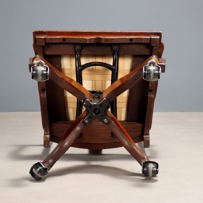 Chaise de bureau pivotante en chêne