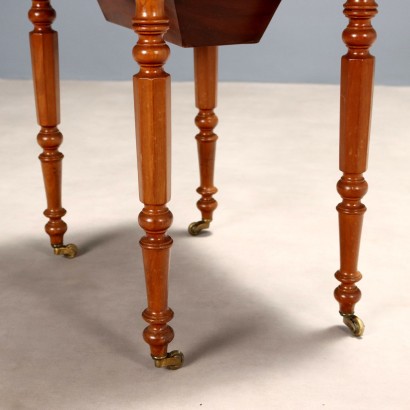 Mesa de centro, mesa de centro con listones de caoba