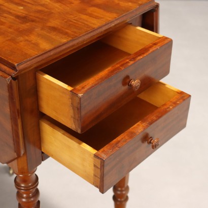 Mesa de centro, mesa de centro con listones de caoba