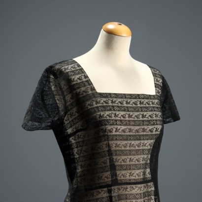 Robe vintage en dentelle noire