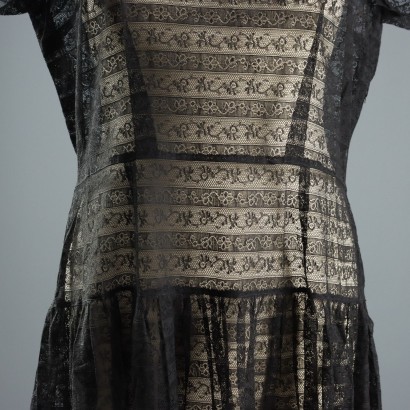 Robe vintage en dentelle noire