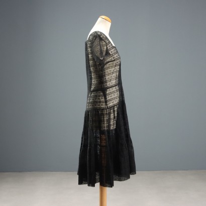 Robe vintage en dentelle noire