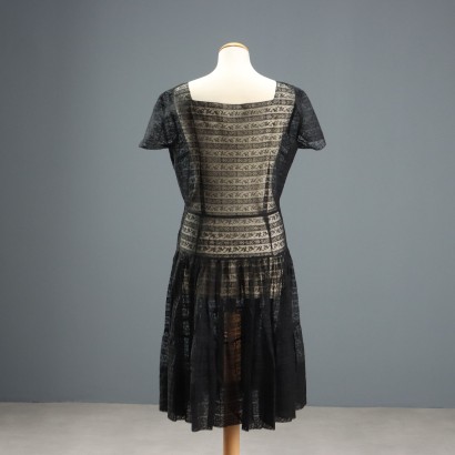 Robe vintage en dentelle noire