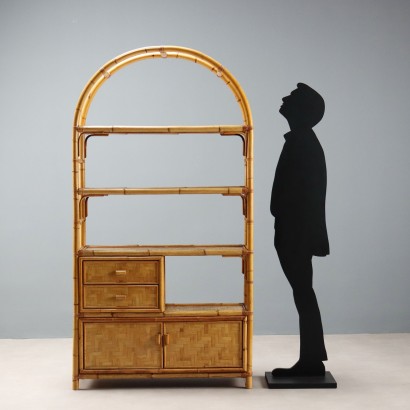 1980s Bamboo Bookcase, 1980s Bamboo Bookcase, 1980s Bamboo Bookcase, 1980s Bamboo Bookcase, 1980s Bamboo Bookcase